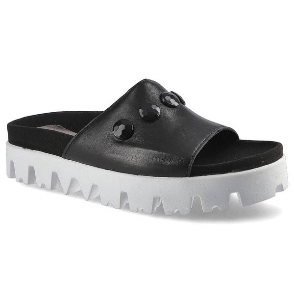 Czarne Klapki Simen Damskie Wygodne Buty. Czarne klapki damskie Simen, na lato, bez wzorów, bez obcasa, na platformie, bez zapięcia. Za 169.00 zł.