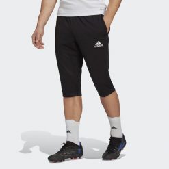 Entrada 22 3/4 Pants. Czarne spodnie sportowe męskie Adidas, s, bez wzorów, z dresówki, do piłki nożnej. Za 82.00 zł.