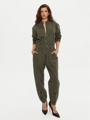 One Teaspoon Kombinezon 26637 Khaki Relaxed Fit. Brązowe sukienki damskie One Teaspoon, xxs, bez wzorów, z bawełny, bez kołnierzyka, bez ramiączek. Za 659.99 zł.