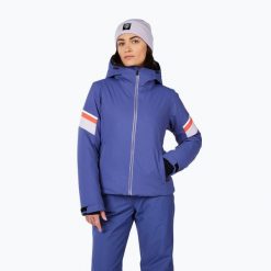 Kurtka narciarska damska Rossignol Strawpile Jkt. Niebieskie kurtki sportowe damskie Rossignol, na zimę, bez wzorów, bez ramiączek, bez kaptura, narciarskie. Za 1,267.00 zł.