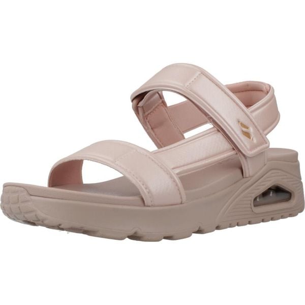 Sandały SKECHERS UNO Rose. Brązowe sandały damskie Skechers, bez wzorów, z syntetyku, bez obcasa, bez zapięcia. Za 293.99 zł.