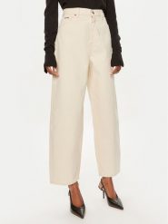 Calvin Klein Jeansy K20K207270 Écru Wide Leg. Jeansy damskie Calvin Klein, bez wzorów, z bawełny. Za 389.99 zł.