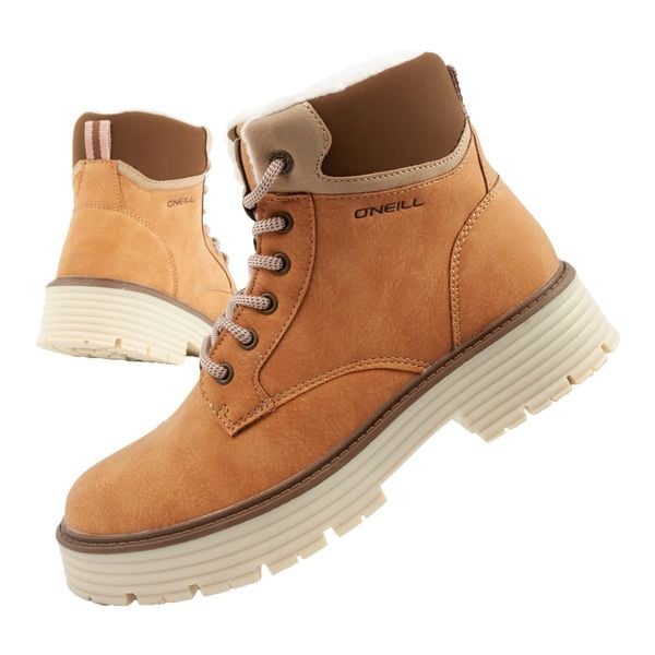 Buty trapery zimowe za kostkę damskie O'neill ocieplane. Brązowe trapery damskie O'Neill, z materiału, za kostkę, bez zapięcia. Za 278.90 zł.