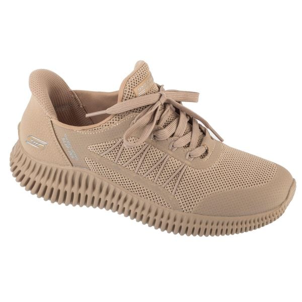 Buty sportowe Sneakersy damskie, Skechers Slip-Ins: Bobs Geo Lite - Divine Pace. Brązowe obuwie sportowe damskie Skechers, bez wzorów, bez zapięcia, trekkingowe, Skechers Sport. Za 299.99 zł.