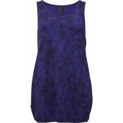 Glemo Abhana damski top z bawełny — granat, luźny krój. Niebieskie topy damskie LOOP, bez wzorów, z bawełny, bez kołnierzyka, bez ramiączek. Za 151.99 zł.