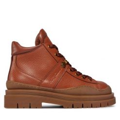 Botki See By Chloé. Brązowe botki damskie See By Chloé, bez wzorów, bez obcasa, na płaskiej podeszwie, bez zapięcia. Za 2,539.00 zł.