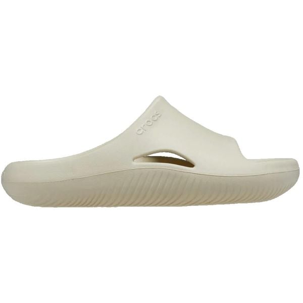 Klapki Dla Dorosłych Crocs Mellow Slide. Brązowe klapki damskie Crocs, bez wzorów, z materiału, bez zapięcia. Za 159.99 zł.