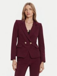 Rinascimento Marynarka CFC0126221003 Bordowy Slim Fit. Czerwone marynarki i żakiety damskie Rinascimento, bez wzorów, z syntetyku, bez kołnierzyka, bez ramiączek. Za 579.99 zł.