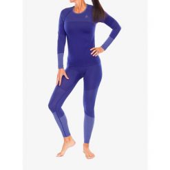 Bielizna termoaktywna damska Odlo Fundamentals Performance Warm Set Long. Niebieskia bielizna sportowa damska ODLO, bez wzorów. Za 297.09 zł.