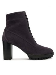 HÖGL Botki 0-187832-32000 Granatowy. Niebieskie botki damskie HÖGL, bez wzorów, ze skóry, bez obcasa, na słupku, bez zapięcia. Za 579.99 zł.