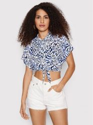 Banana Moon Koszula Kaimi Aqualiday KBN74 Granatowy Relaxed Fit. Niebieskie koszule damskie Banana Moon, l, bez wzorów, z wiskozy, bez kołnierzyka, bez ramiączek. Za 389.99 zł.