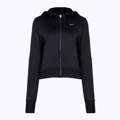 Bluza damska Nike Therma-FIT One. Czarne bluzy damskie Nike, bez wzorów, sportowe, bez ramiączek, bez kaptura. Za 299.99 zł.
