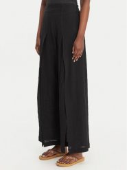 Banana Moon Spodnie materiałowe Stefa Cameron MWW01 Czarny Regular Fit. Czarne spodnie materiałowe damskie Banana Moon, bez wzorów, z bawełny. Za 347.99 zł.