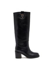 TWINSET Kozaki ko252TCP080 Czarny. Czarne kozaki damskie Twinset, bez wzorów, ze skóry, bez obcasa, na słupku, bez zapięcia. Za 1,909.00 zł.