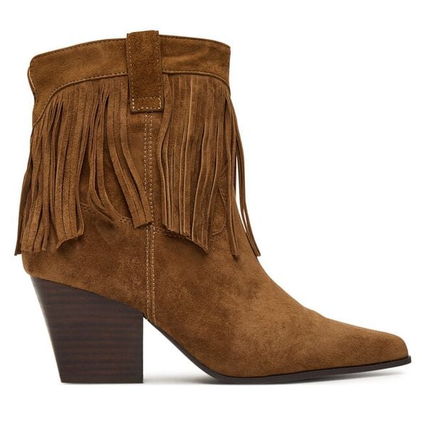 Botki Aldo. Brązowe botki damskie Aldo, bez wzorów, bez obcasa, na słupku, bez zapięcia. Za 679.99 zł.