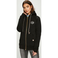 Femi Stories - Bluza Gang. Czarne bluzy damskie Femi Stories, s, z aplikacjami, z bawełny, bez ramiączek, z kapturem. W wyprzedaży za 219.90 zł.