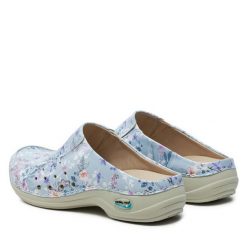 Klapki Nursing Care. Niebieskie klapki damskie Nursing Care, bez wzorów, bez obcasa, bez zapięcia. Za 399.99 zł.