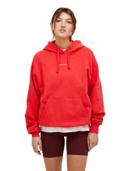 Bluza Peak Performance damska Original Terry Hood czerwona - M. Czerwone bluzy damskie Peak Performance, m, bez wzorów, z bawełny, eleganckie, bez ramiączek, z kapturem. Za 489.00 zł.