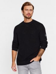 Calvin Klein Jeans Sweter J30J325092 Czarny Regular Fit. Czarne swetry męskie Calvin Klein Jeans, m, bez wzorów, z jeansu, bez kołnierzyka, bez ramiączek. Za 359.99 zł.