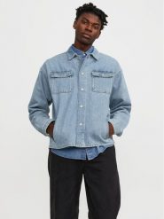 Jack & Jones Kurtka jeansowa Chase 12250086 Niebieski Loose Fit. Niebieskie kurtki męskie Jack & Jones, m, bez wzorów, z bawełny, bez kaptura. Za 239.99 zł.