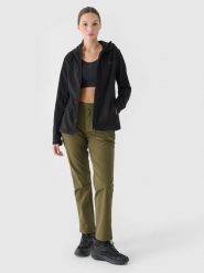 4F Spodnie trekkingowe softshell membrana 5000 damskie - khaki XS. Brązowe spodnie sportowe damskie 4F, na zimę, bez wzorów, z dzianiny, outdoorowe, windstopper. W wyprzedaży za 139.99 zł.