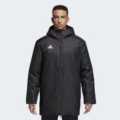 Kurtka męska Adidas Core 18 Stadium czarna r. L. Czarne kurtki męskie Adidas, l, bez wzorów, bez kaptura. Za 263.55 zł.