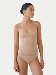 Ysabel Mora Podkoszulek 19459 Beżowy jasny Slim Fit. Brązowe koszule nocne damskie ysabel mora, bez wzorów, z wiskozy, bez ramiączek. Za 109.99 zł.