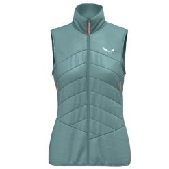 Damska kurtka bez rękawów Salewa Ortles Hyb Twr. Zielone kurtki sportowe damskie Salewa, s, bez wzorów, z materiału, bez ramiączek, bez kaptura, trekkingowe. Za 700.50 zł.