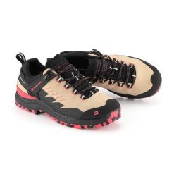Buty trekkingowe niskie damskie Alpine Pro Zereme Vibram. Brązowe obuwie trekkingowe damskie Alpine Pro, bez zapięcia. W wyprzedaży za 399.00 zł.
