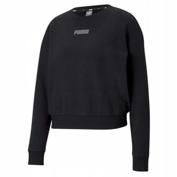 Bluza sportowa damska Puma Modern Basics Crew TR. Czarne bluzy damskie Puma, l, bez wzorów, z bawełny, klasyczne, bez ramiączek, z kapturem. Za 149.00 zł.