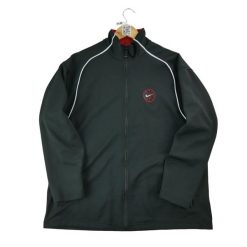 Second life - Męski klasyczny sweter z zamkiem do rozgrzewki - Jak nowy. Czarne swetry męskie Nike, m, bez wzorów, klasyczne, bez kołnierzyka, bez ramiączek. Za 135.32 zł.