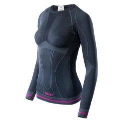 Koszulka termoaktywna Brugi 2RAP-NCP NERO GRIGIO FUXIA, damska, Rozmiar L/XL. Koszule nocne damskie Brugi, bez wzorów, z dzianiny, bez ramiączek. Za 79.99 zł.