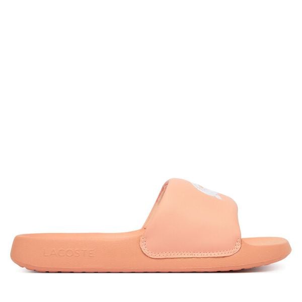 Klapki Lacoste. Czerwone klapki damskie Lacoste, bez wzorów, bez obcasa, bez zapięcia. Za 198.99 zł.