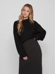 Vila Bluza 14088385 Czarny Relaxed Fit. Czarne bluzy damskie Vila, xl, bez wzorów, z syntetyku, bez ramiączek, bez kaptura. Za 129.99 zł.