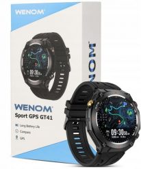 Smartwatch Męski Zegarek Wenom GT41 GPS Zdrowie Sport. Zegarki męskie Wenom, bez wzorów. Za 307.29 zł.