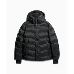 Kurtka narciarska Superdry. Czarne kurtki sportowe męskie Superdry, s, bez wzorów, z materiału, bez kaptura, narciarskie. Za 1,174.70 zł.