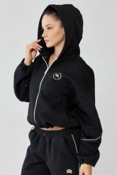 Damska bluza sportowa oversize Rough Radical Trip Hoodie Zip. Brązowe bluzy damskie ROUGH RADICAL, l, bez wzorów, z bawełny, eleganckie, bez ramiączek, z kapturem. Za 175.92 zł.