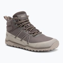 Buty berefoot męskie Xero Shoes Scrambler Trail Mid WP. Brązowe buty zimowe męskie XERO SHOES, bez wzorów, bez obcasa, bez zapięcia. Za 629.99 zł.