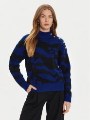 Morgan Sweter 242-MFELIX Niebieski Regular Fit. Niebieskie swetry nierozpinane damskie Morgan, s, bez wzorów, z syntetyku, bez kołnierzyka, bez ramiączek. Za 189.99 zł.