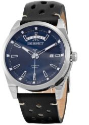 Zegarek Bisset Męski zegarek szwajcarski AUTOMAT BSCF39 szkło szafirowe gt. Niebieskie zegarki męskie Bisset, bez wzorów, szklane. Za 2,300.00 zł.
