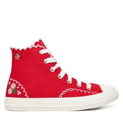 Trampki Converse. Czerwone trampki i tenisówki damskie Converse, bez wzorów, bez zapięcia. Za 299.99 zł.