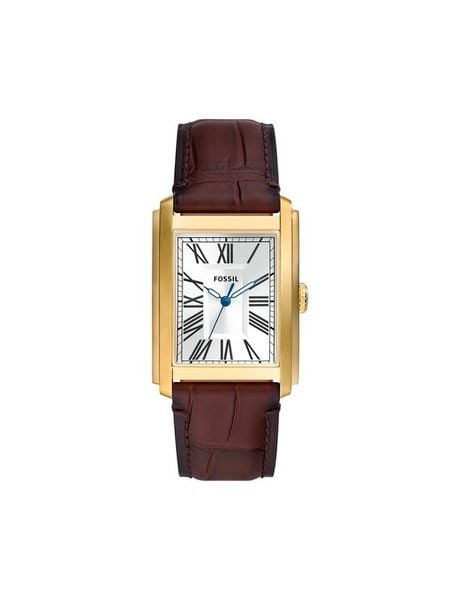 Fossil Zegarek Carraway FS6011 Brązowy. Brązowe, analogowe zegarki męskie FOSSIL, bez wzorów. Za 619.99 zł.