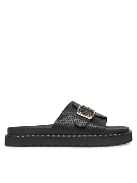 MEXX Klapki EO-MX/019C-HY Czarny. Czarne klapki damskie Mexx, bez wzorów, ze skóry, bez obcasa, bez zapięcia. Za 127.99 zł.