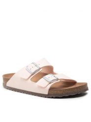 Birkenstock Klapki Arizona Bs 1019635 Różowy. Czerwone klapki damskie Birkenstock, bez wzorów, ze skóry, bez obcasa, bez zapięcia. Za 399.00 zł.
