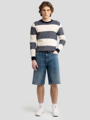 Szorty męskie jeansowe z przetarciami niebieskie Aleksy Workwear 422. Niebieskie szorty męskie BIG STAR, bez wzorów, z denimu, retro. W wyprzedaży za 119.99 zł.