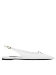 Dolce&Gabbana Sandały CG0795 A1953 Biały. Białe sandały damskie Dolce&Gabbana, bez wzorów, ze skóry, bez obcasa, na płaskiej podeszwie, bez zapięcia. Za 2,429.00 zł.