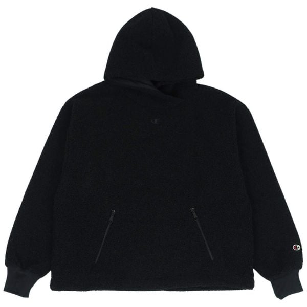 Bluza damska Champion Hooded 117549. Czarne bluzy damskie Champion, s, bez wzorów, z futra, bez ramiączek, z kapturem. Za 189.09 zł.