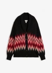 Kardigan w norweski wzór. Białe kardigany damskie bonprix, bez wzorów, z dzianiny, bez kołnierzyka. Za 149.99 zł.