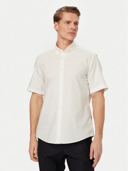 BOSS Koszula H-Liam 50560404 Biały Regular Fit. Białe koszule męskie Boss, m, bez wzorów, z bawełny, bez kołnierzyka, bez ramiączek. Za 309.99 zł.