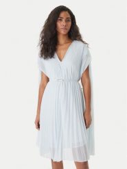 BOSS Sukienka koktajlowa Doplisse 50558254 Błękitny Relaxed Fit. Niebieskie sukienki damskie Boss, bez wzorów, z syntetyku, wizytowe, bez kołnierzyka, bez ramiączek. Za 1,649.00 zł.